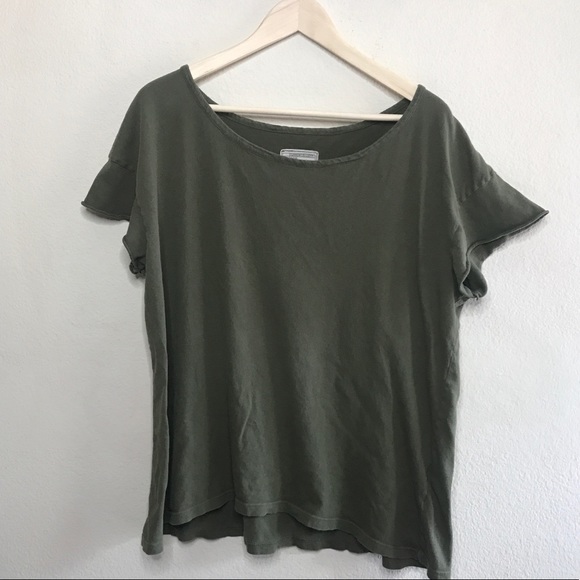 Current/Elliott Tops - Current/Elliott | Oversize Green Short Sleeve Tee